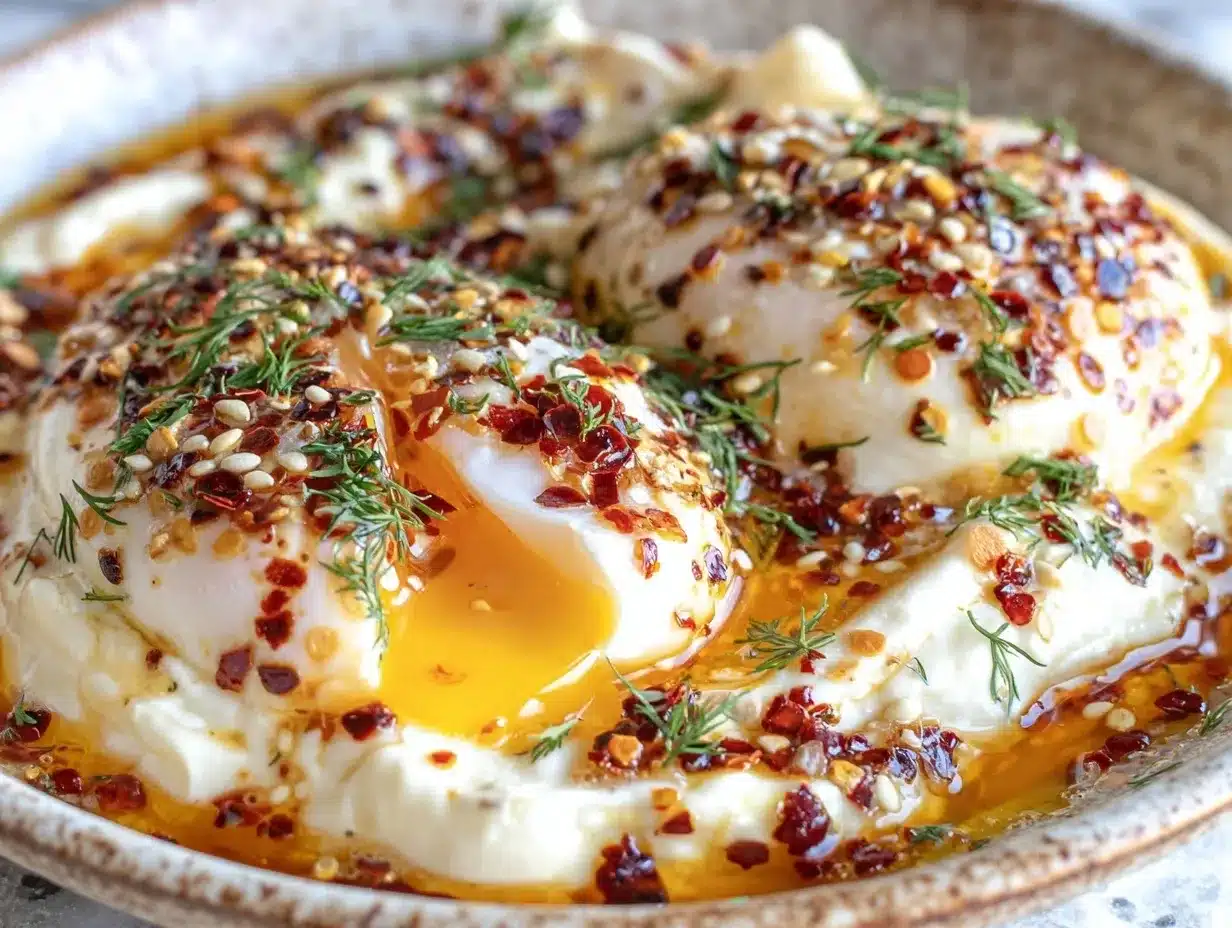 Turkish eggs preparation steps