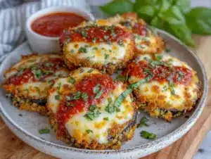 crispy air fryer eggplant parmesan - featured image