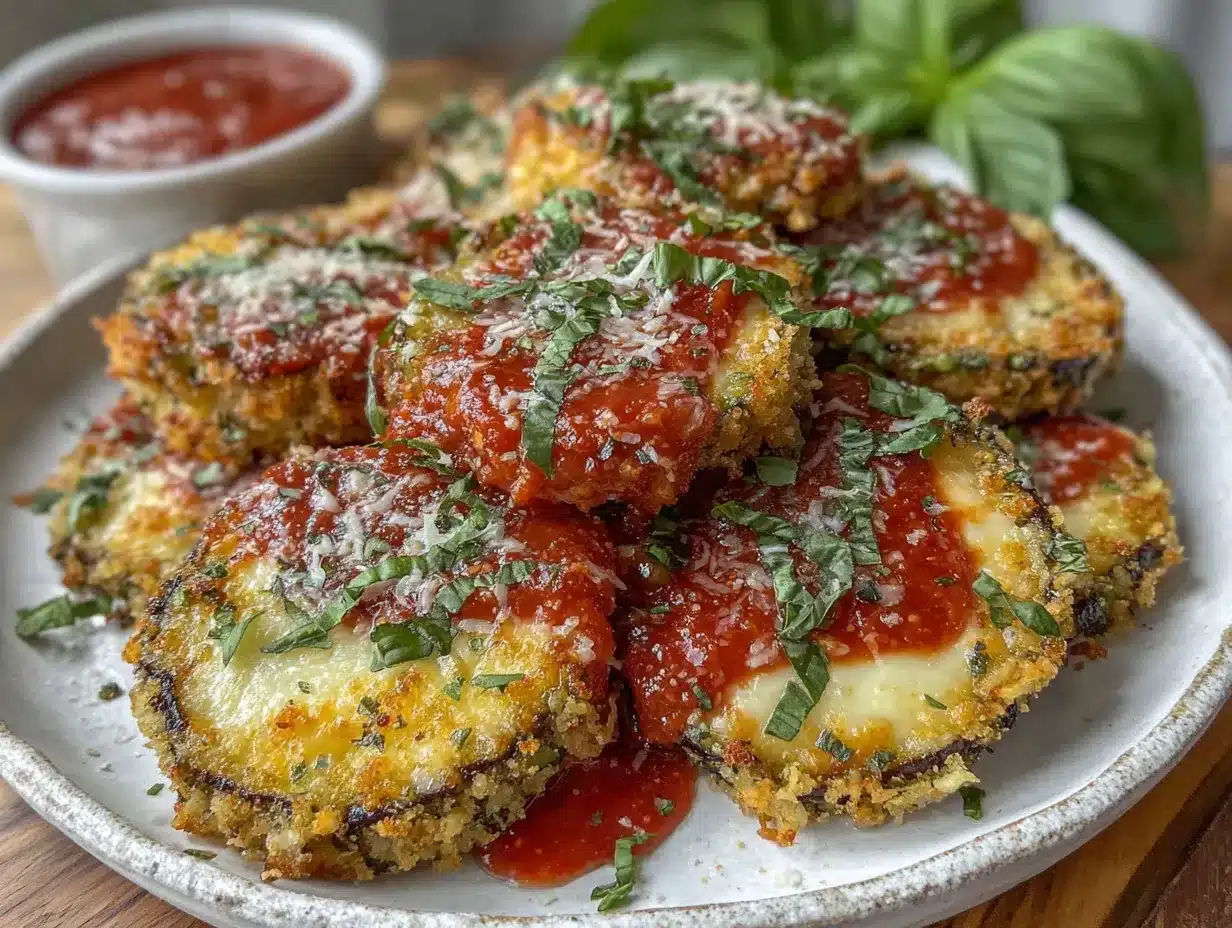 crispy air fryer eggplant parmesan preparation steps