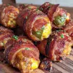 bacon-wrapped jalapeño popper corn dogs - featured image