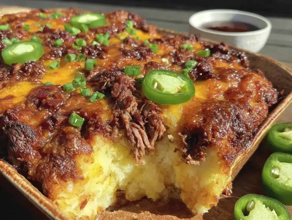 BBQ baked potato casserole - featured image