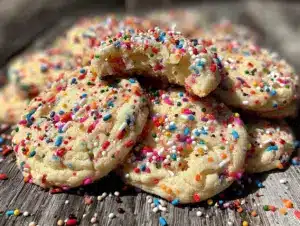 birthday cake sprinkle cookies - featured image