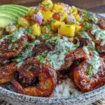 blackened shrimp taco bowl - featured image