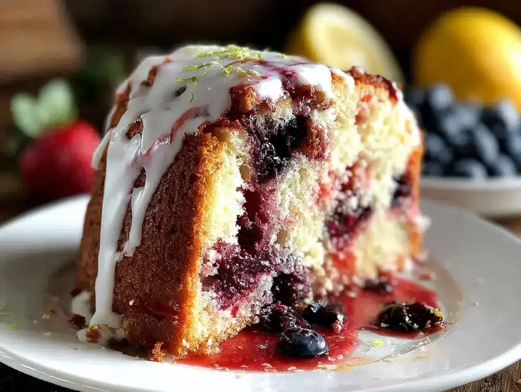 blueberry lemon pound cake - featured image