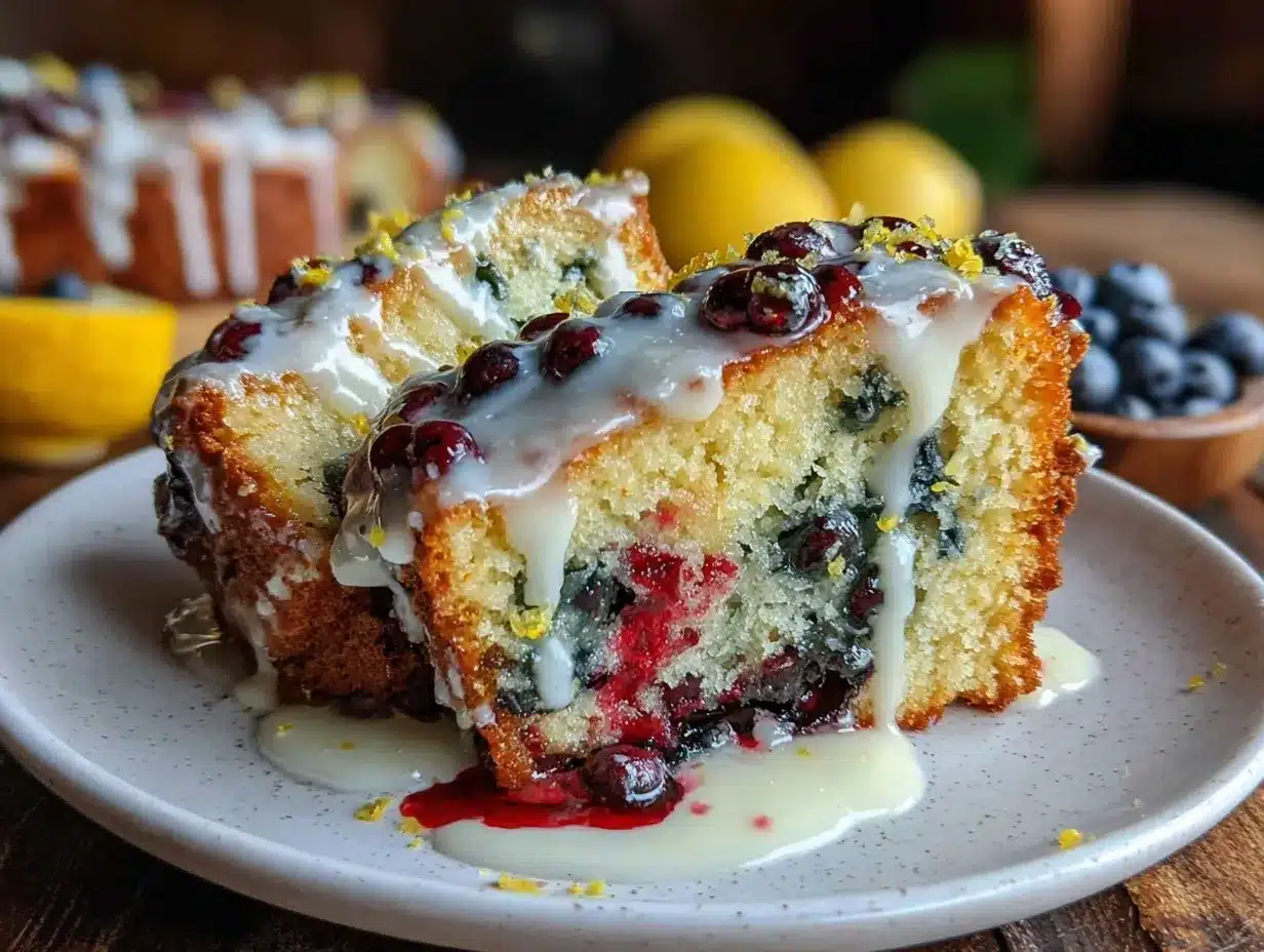 blueberry lemon pound cake preparation steps