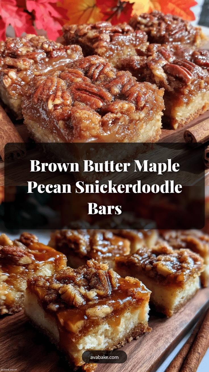 brown butter maple pecan snickerdoodle bars recipe