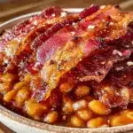brown sugar bourbon baked beans - featured image