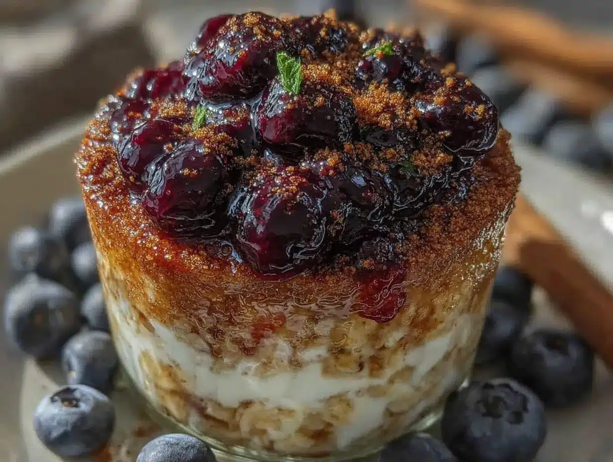 brown sugar cinnamon baked overnight oats preparation steps