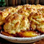 brown sugar peach cobbler - featured image