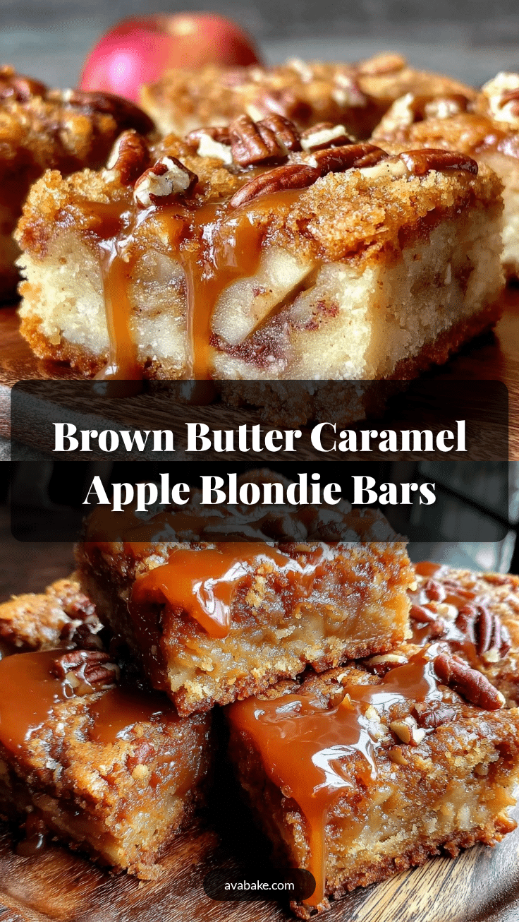caramel apple blondie bars recipe