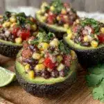 cowboy caviar stuffed avocados - featured image