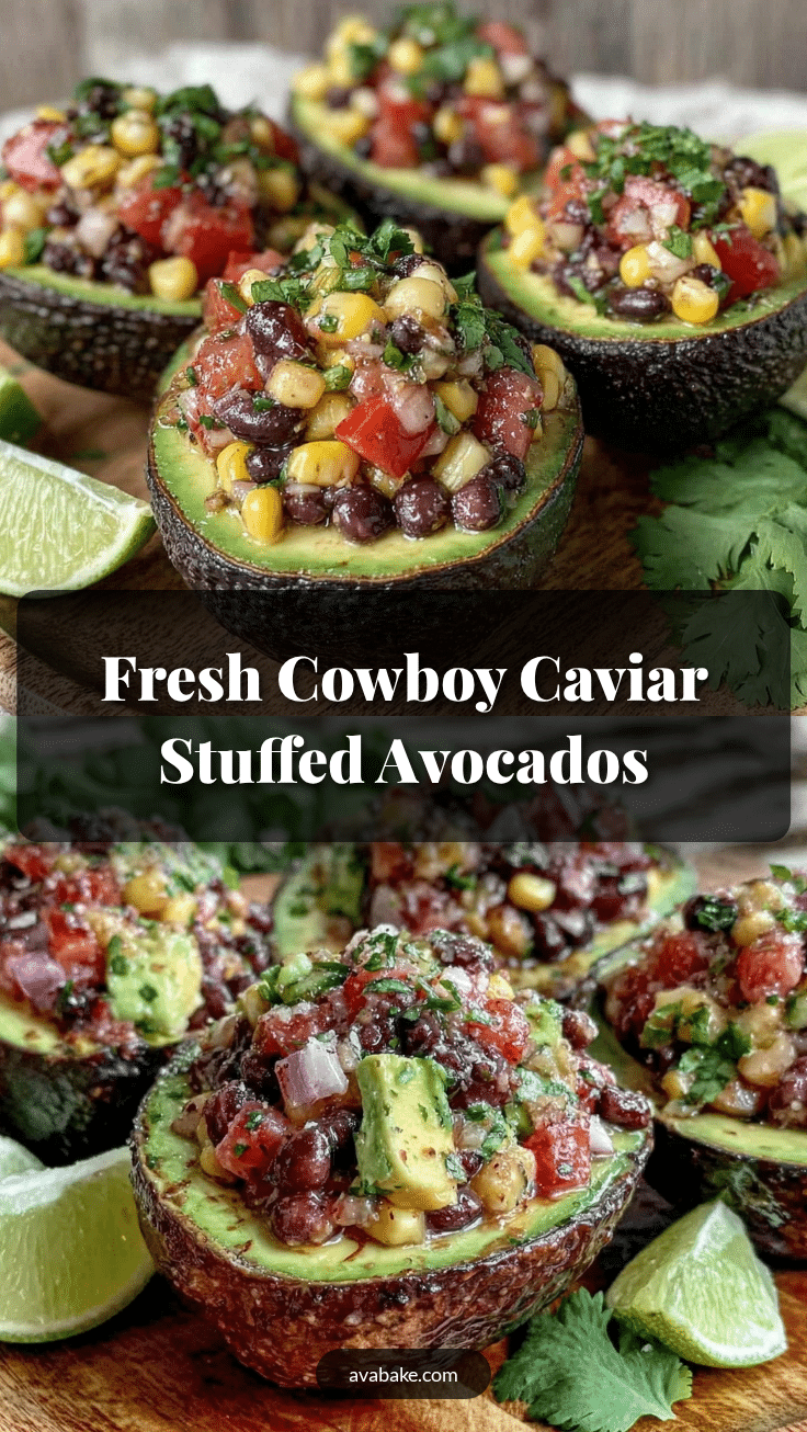 cowboy caviar stuffed avocados recipe