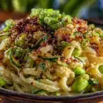 creamy cold peanut noodle bowl - featured image