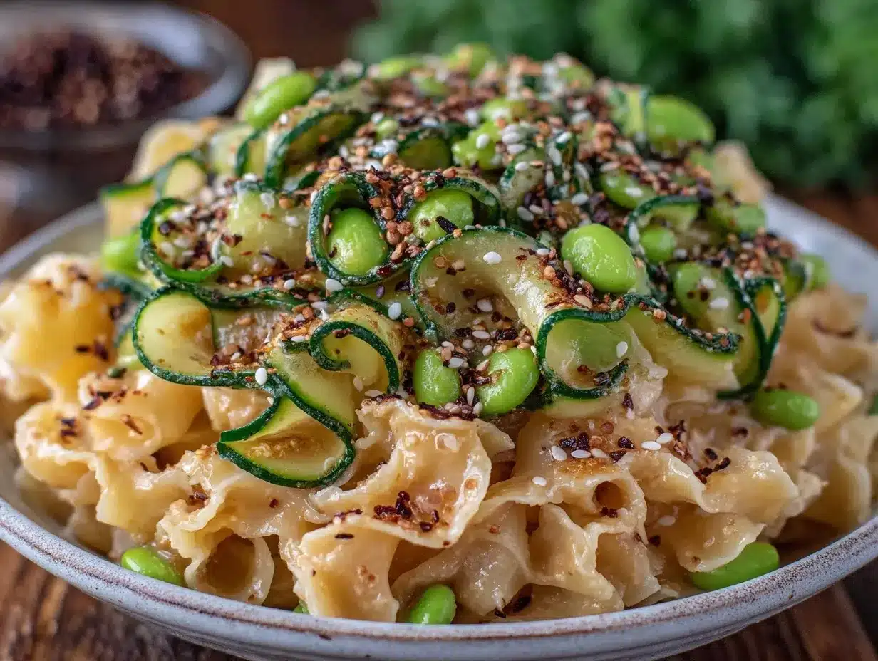 creamy cold peanut noodle bowl preparation steps