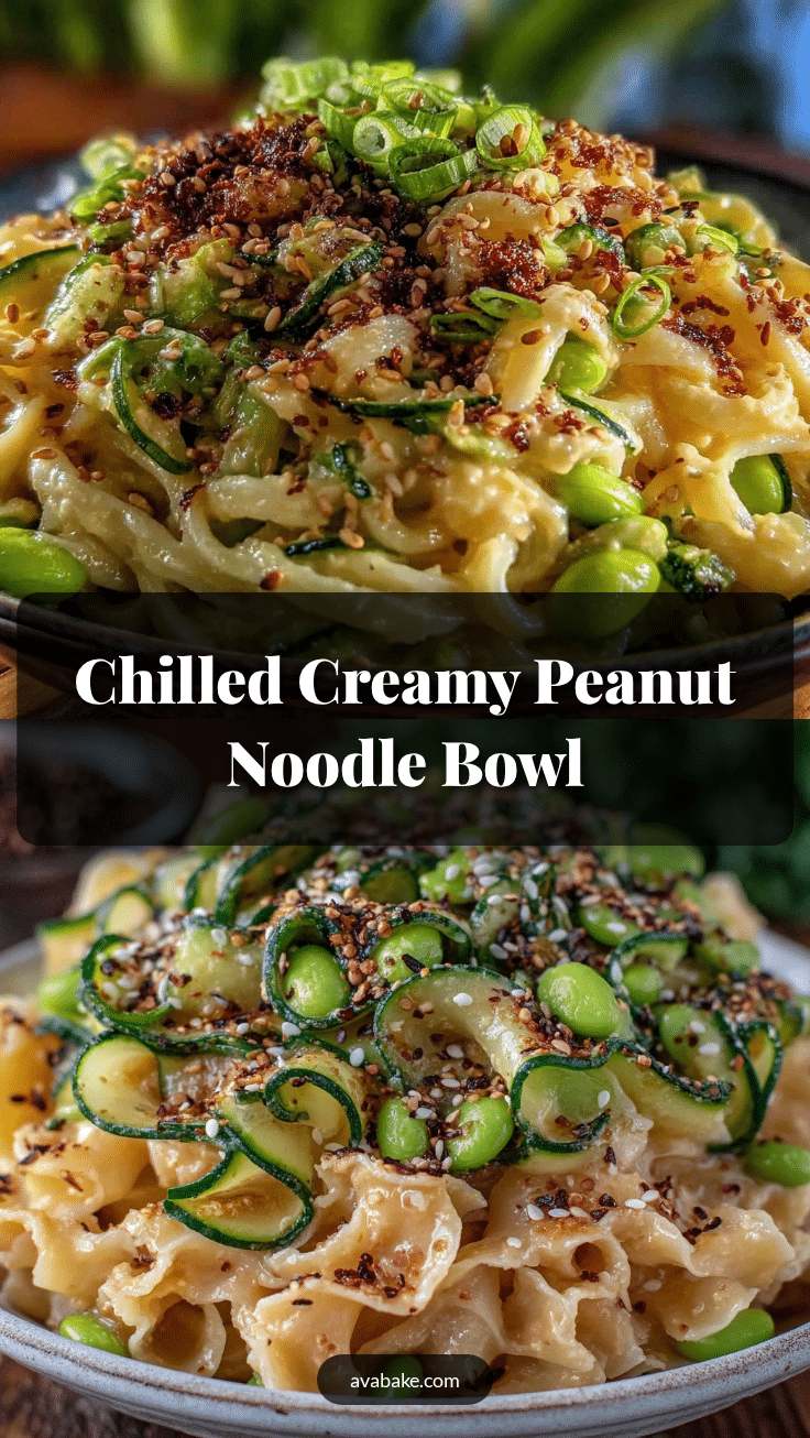 creamy cold peanut noodle bowl recipe