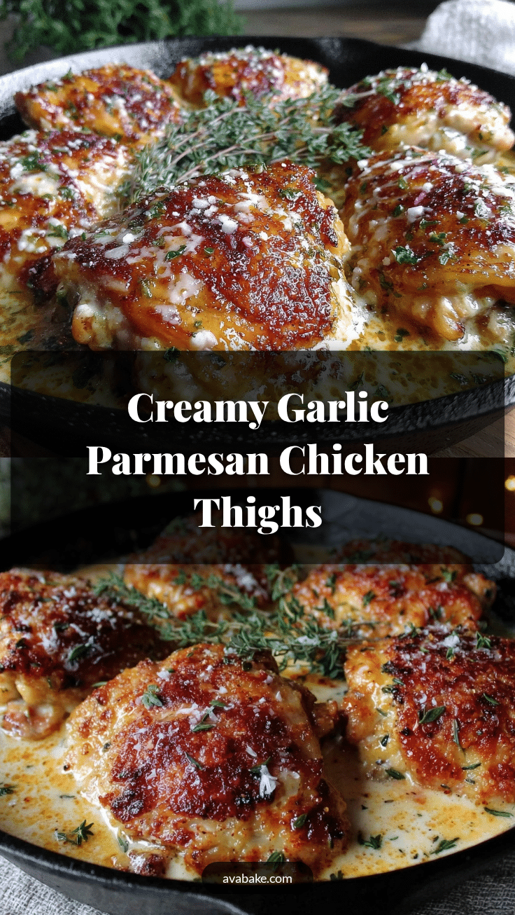 creamy garlic parmesan chicken thighs recipe