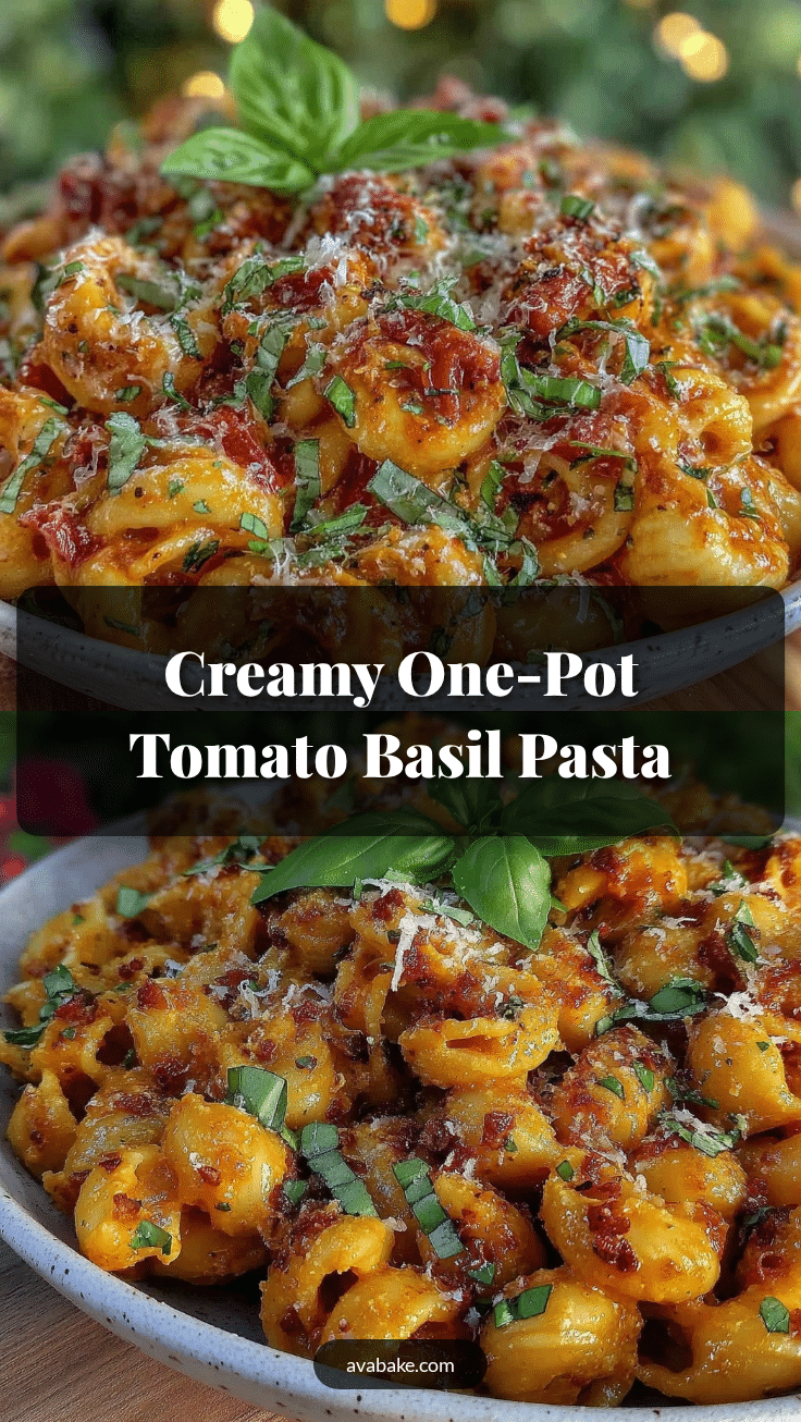 creamy one-pot tomato basil pasta recipe