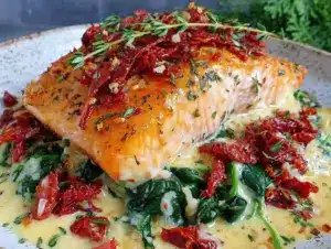 creamy tuscan salmon - featured image