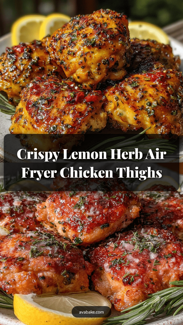 crispy air fryer lemon herb chicken thighs recipe
