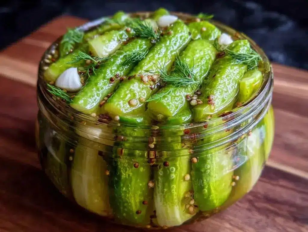crispy classic garlic dill pickles - featured image