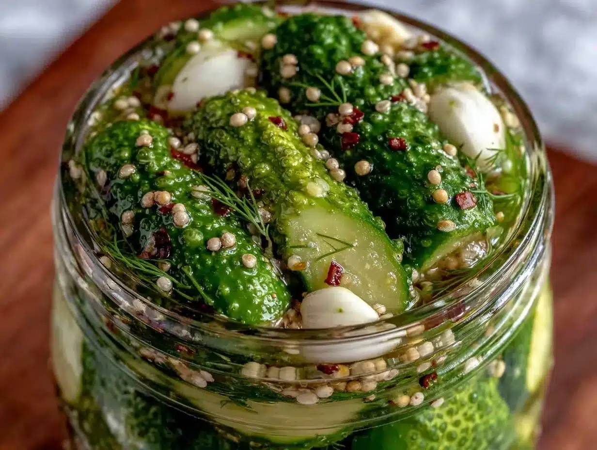 crispy classic garlic dill pickles preparation steps