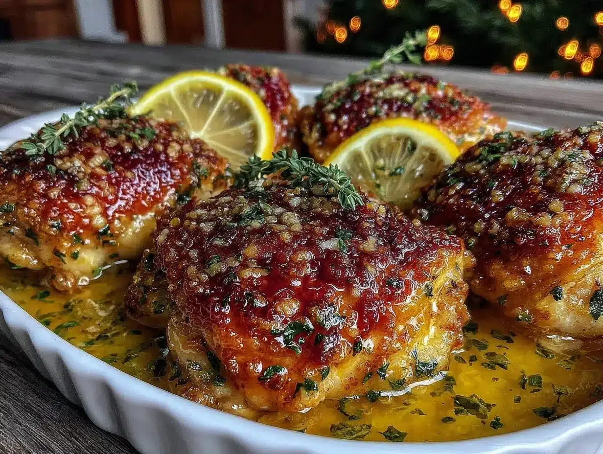 crispy garlic butter chicken thighs preparation steps