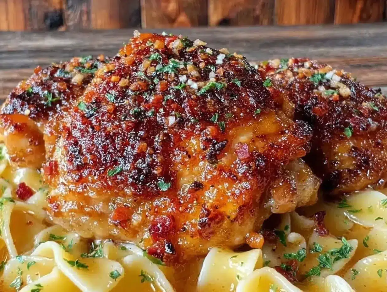 crispy garlic parmesan chicken thighs preparation steps