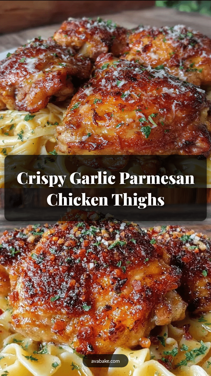crispy garlic parmesan chicken thighs recipe