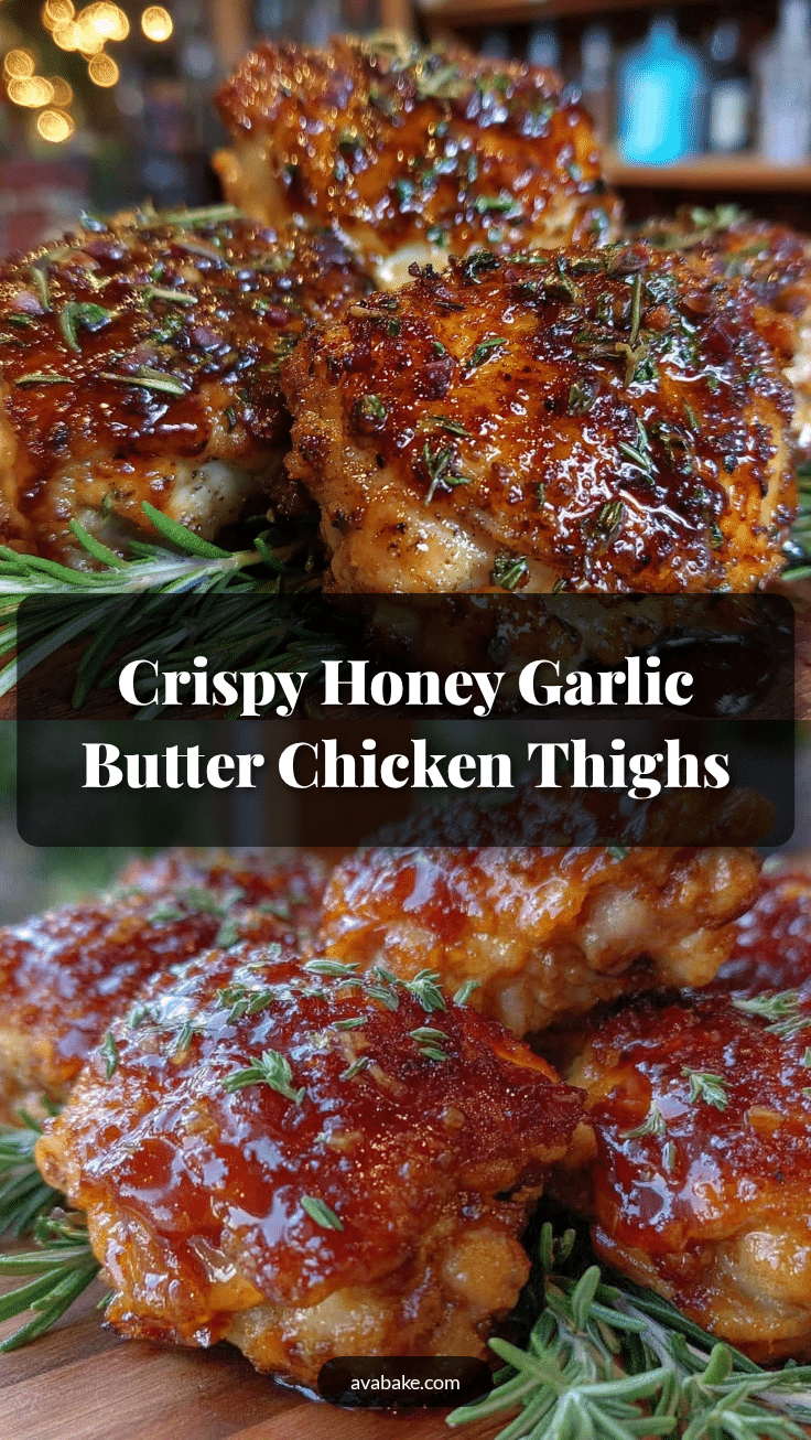 crispy honey garlic butter chicken thighs recipe