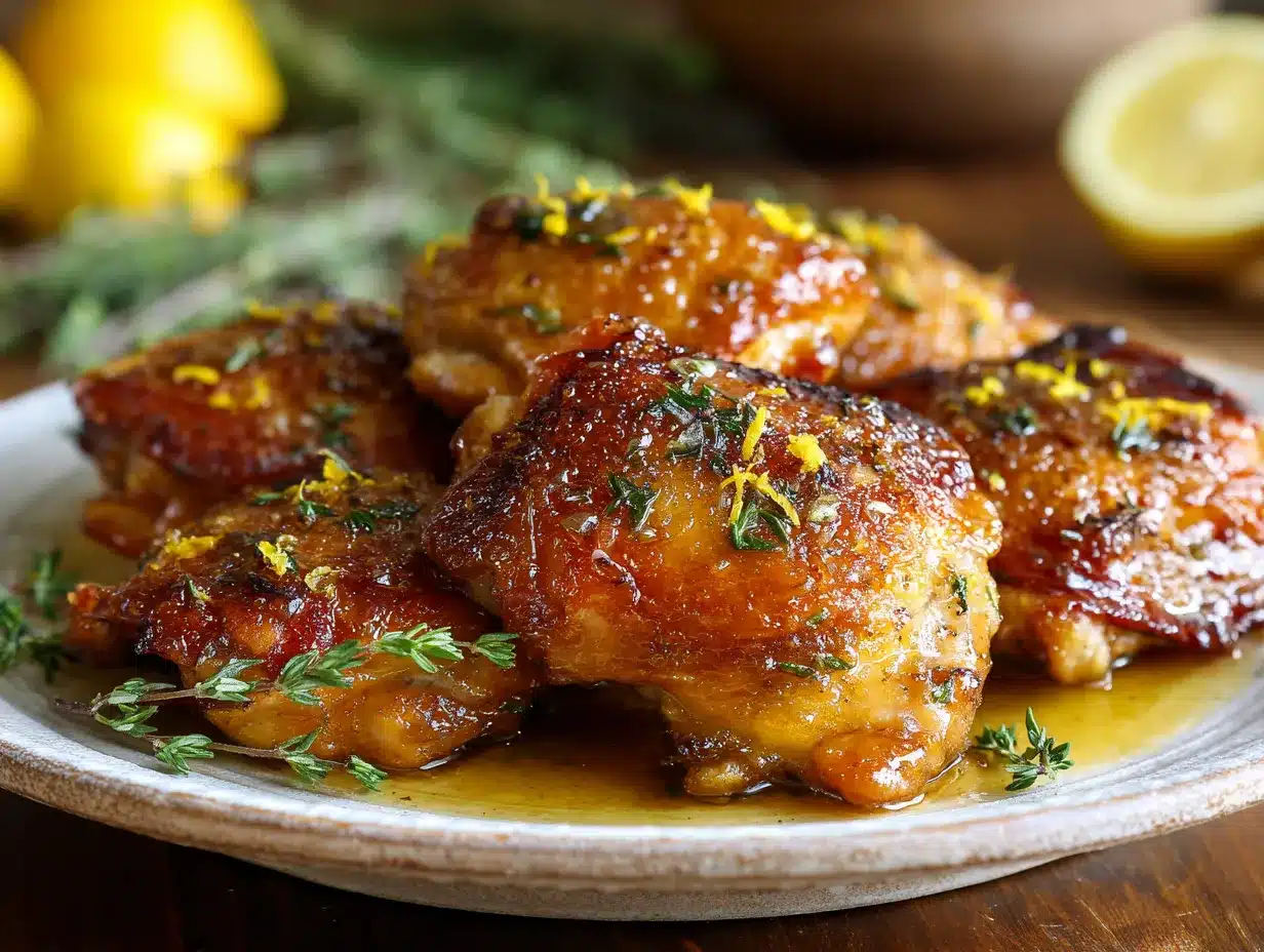 crispy honey lemon chicken thighs preparation steps