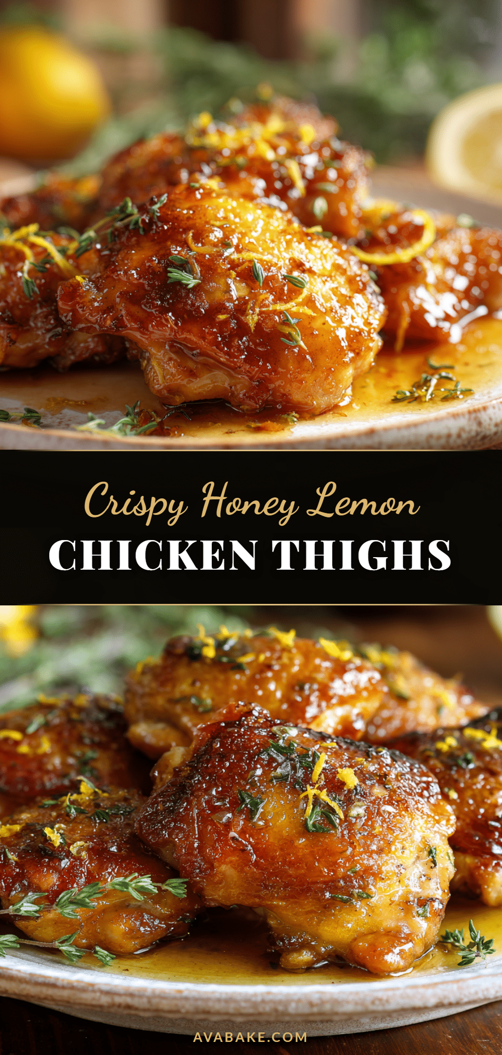 crispy honey lemon chicken thighs recipe