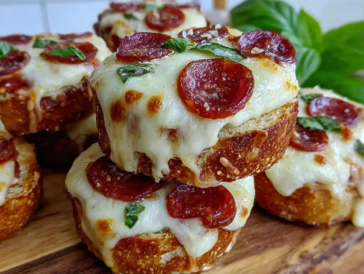 crispy mini pizza bagels - featured image