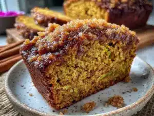 crispy snickerdoodle zucchini bread - featured image