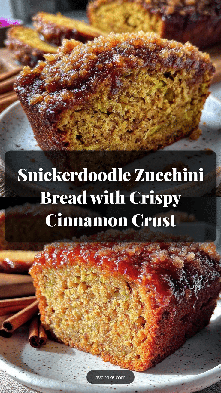 crispy snickerdoodle zucchini bread recipe
