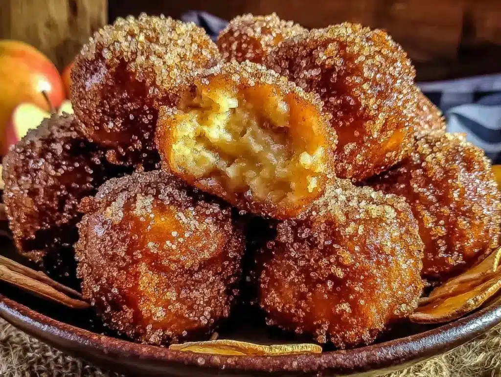 crispy spiced apple cider donut holes - featured image