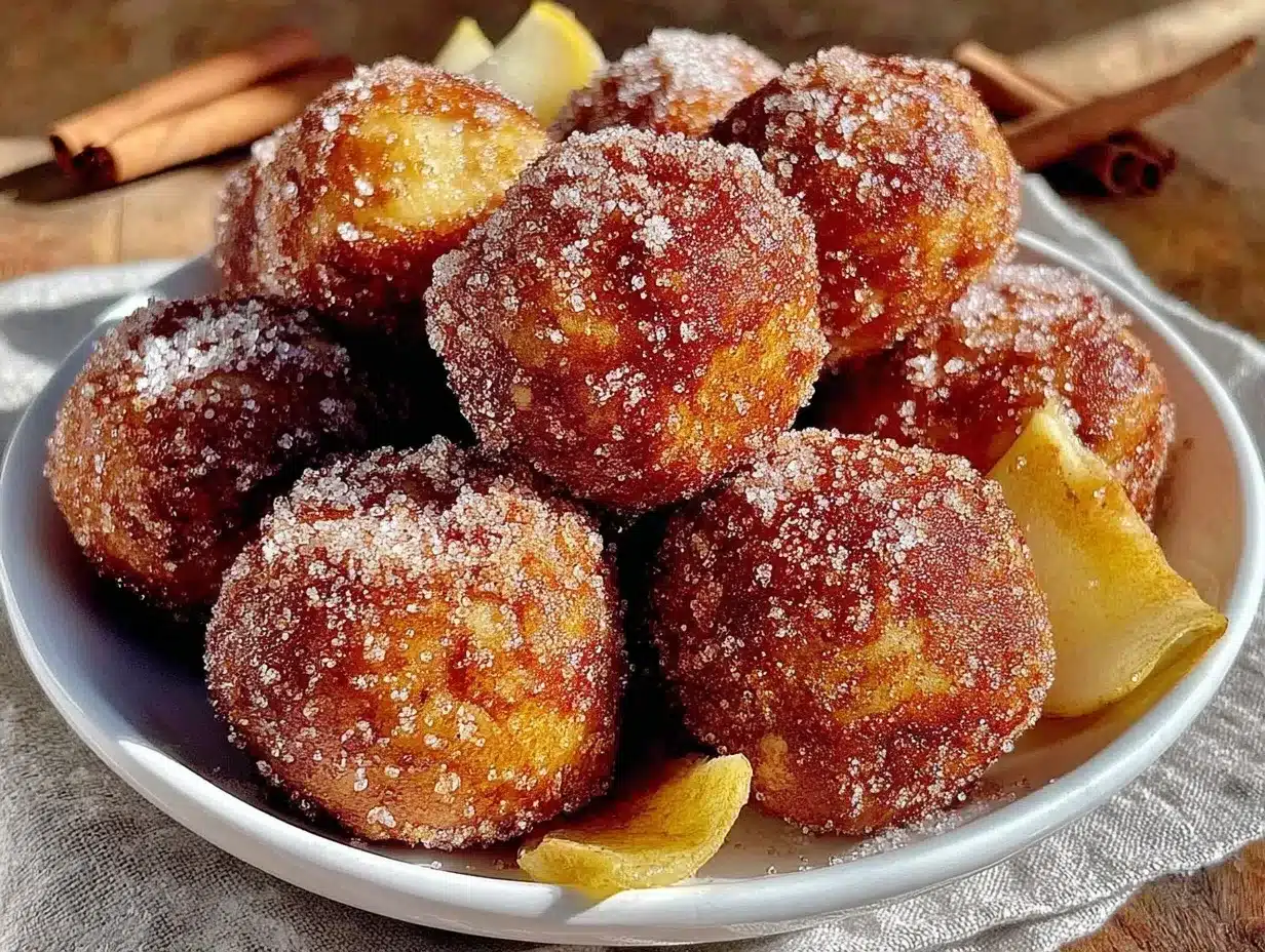 crispy spiced apple cider donut holes preparation steps