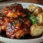 crockpot honey garlic chicken thighs - featured image