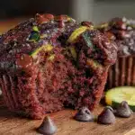 double chocolate zucchini muffins - featured image