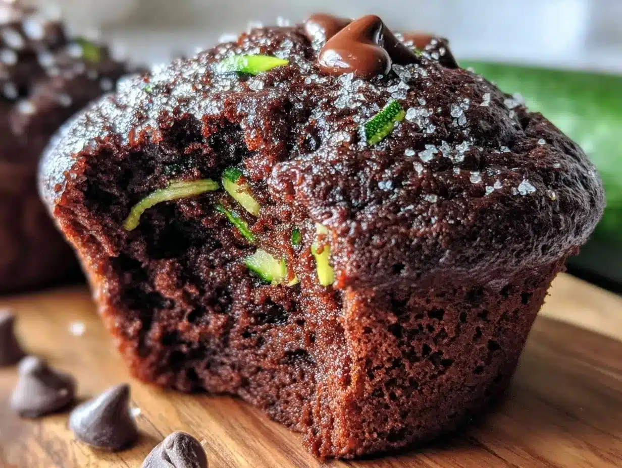 double chocolate zucchini muffins preparation steps