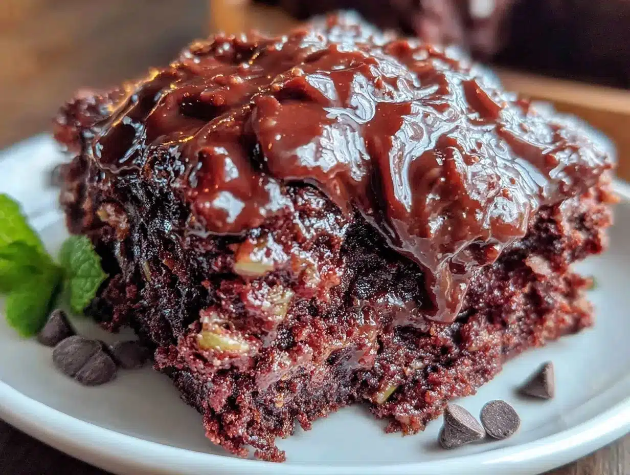 double fudge chocolate zucchini cake preparation steps