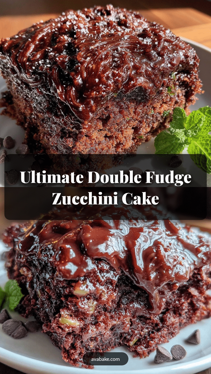 double fudge chocolate zucchini cake recipe