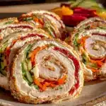 easy creamy turkey pinwheels - featured image