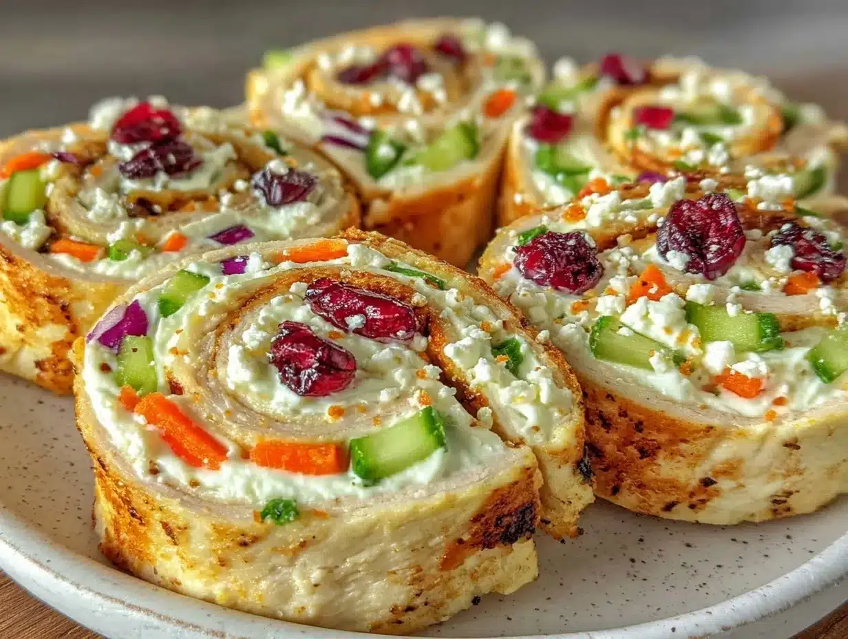 easy creamy turkey pinwheels preparation steps