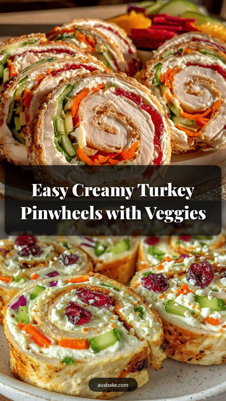 easy creamy turkey pinwheels recipe