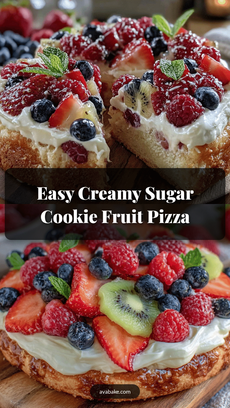 easy sugar cookie fruit pizza recipe
