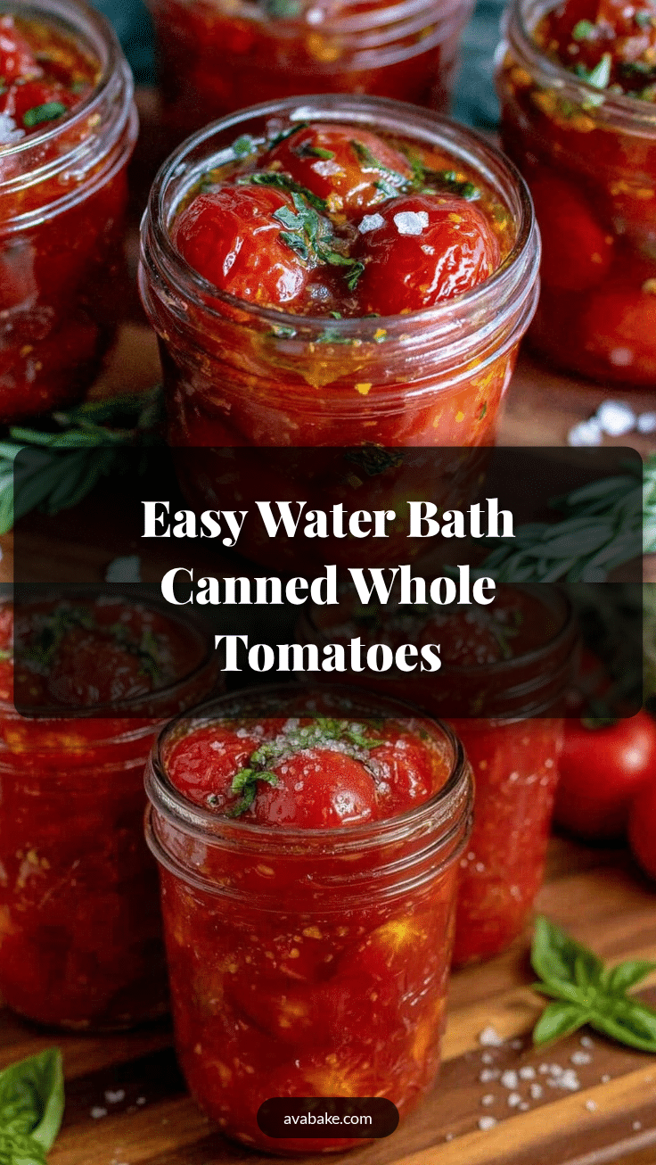 easy water bath canned whole peeled tomatoes recipe