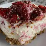 firecracker strawberry cheesecake icebox cake - featured image