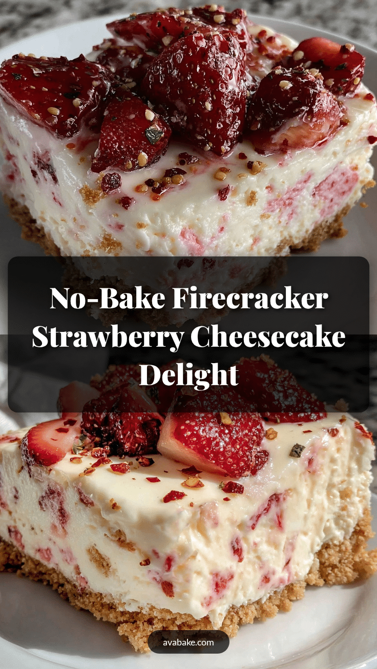 firecracker strawberry cheesecake icebox cake recipe