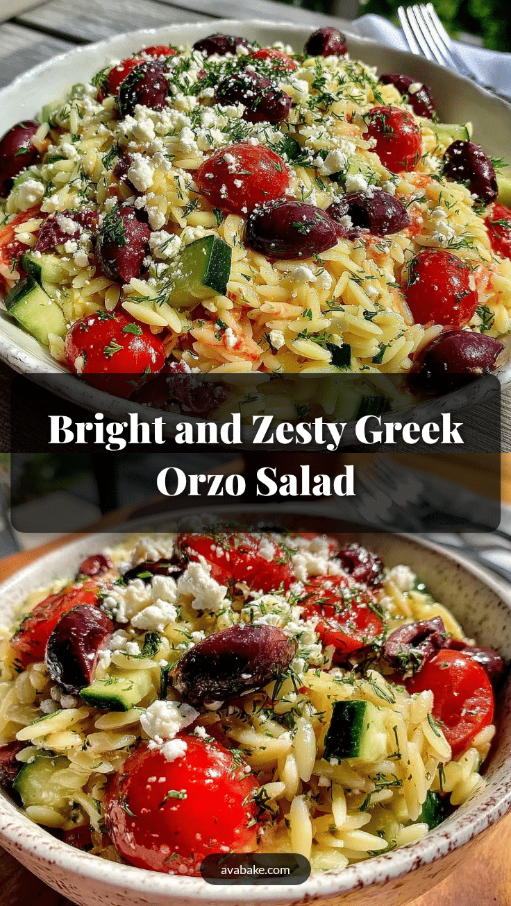 Fresh Greek Orzo Pasta Salad recipe