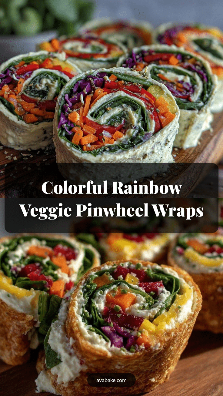 fresh rainbow veggie pinwheel wraps recipe